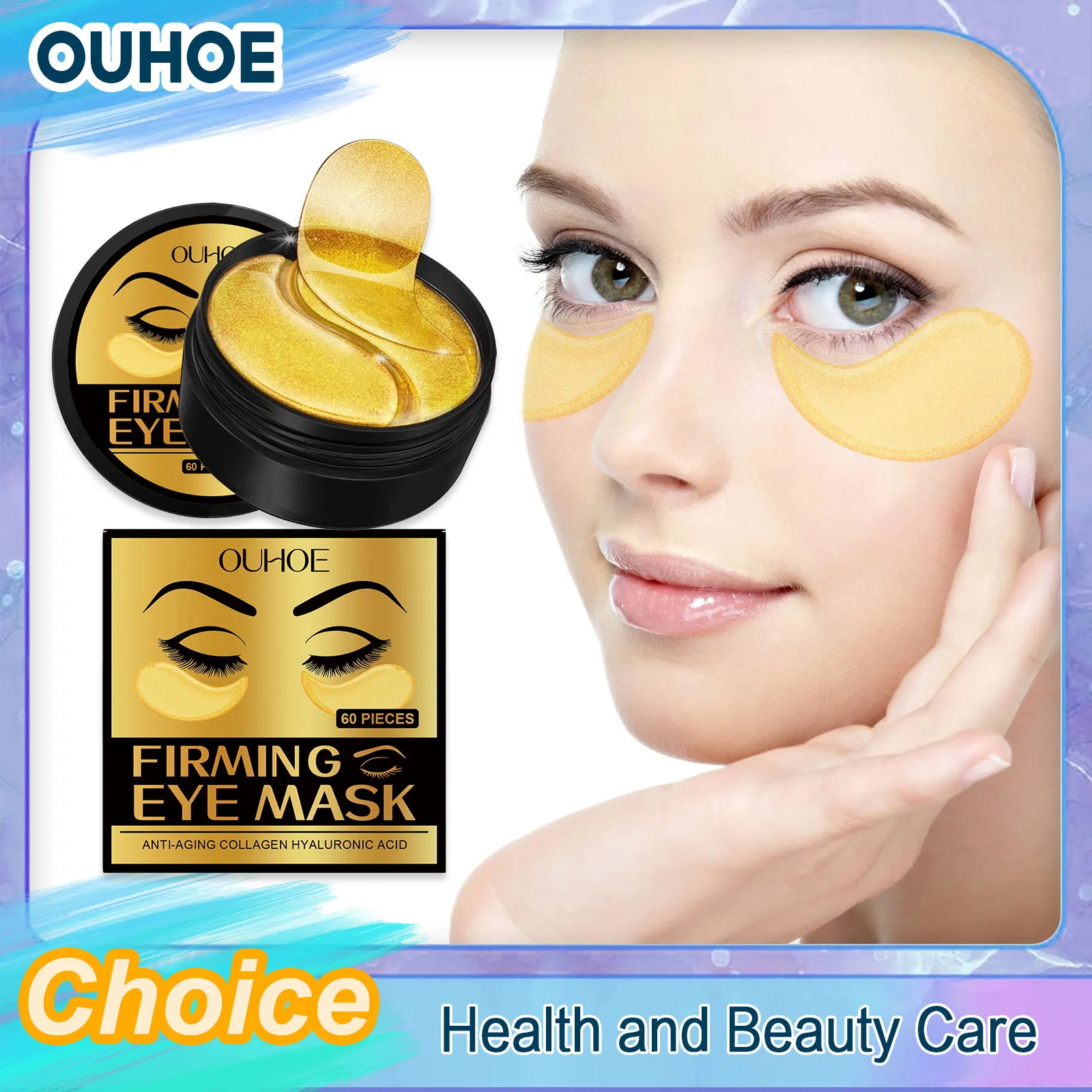 

Hydrating Eye Mask Fade Eye Bags Fine Lines Anti Aging Puffiness Lift Moisturizing Firming Hyaluronic Acid Collagen Eye Patches