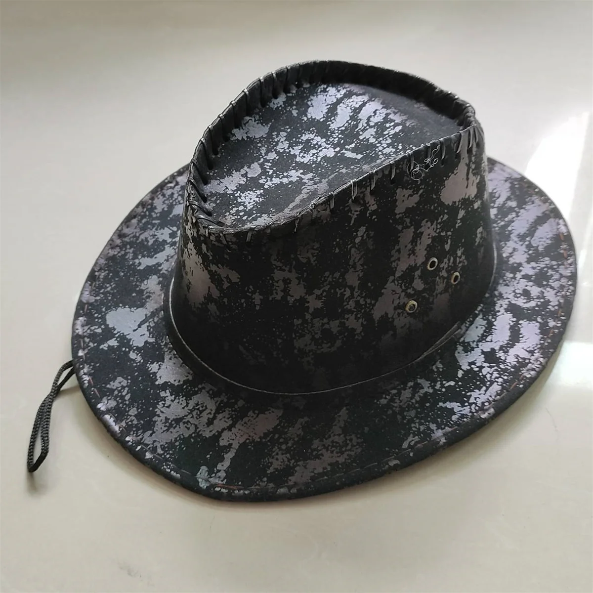 Rolled Western Cowboy Hat Cow Pattern Men Women Summer Beach Sun Hat Panama Cowboy Hat Outdoor Fishing Hat Wholesale