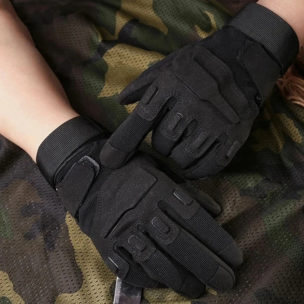 Guantes tácticos de dedo completo para exteriores, protección de combate para Airsoft, ciclismo, deporte, escalada, Paintball, tiro