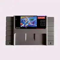 Tarjeta de juego gris grande MEGA MAN X NTSC de 16 bits de alta calidad para reproductor de juegos versión de EE. UU.
