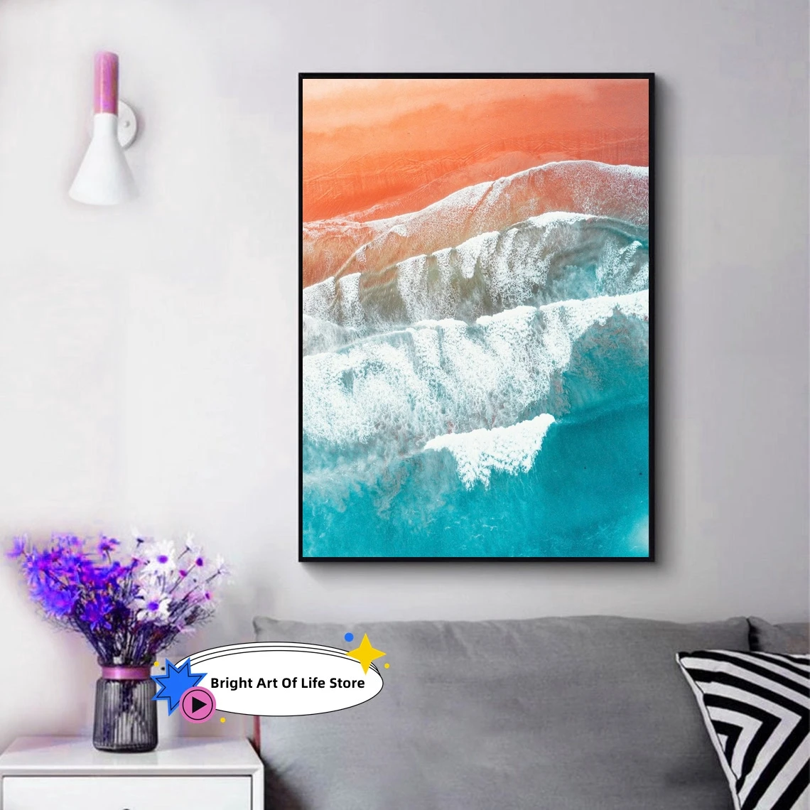 

Blood Orange Victoria Australia Wall Art Canvas Print, Ocean Photography, Ocean Print, Ocean Wall Art, Beach Print, Wave Photos