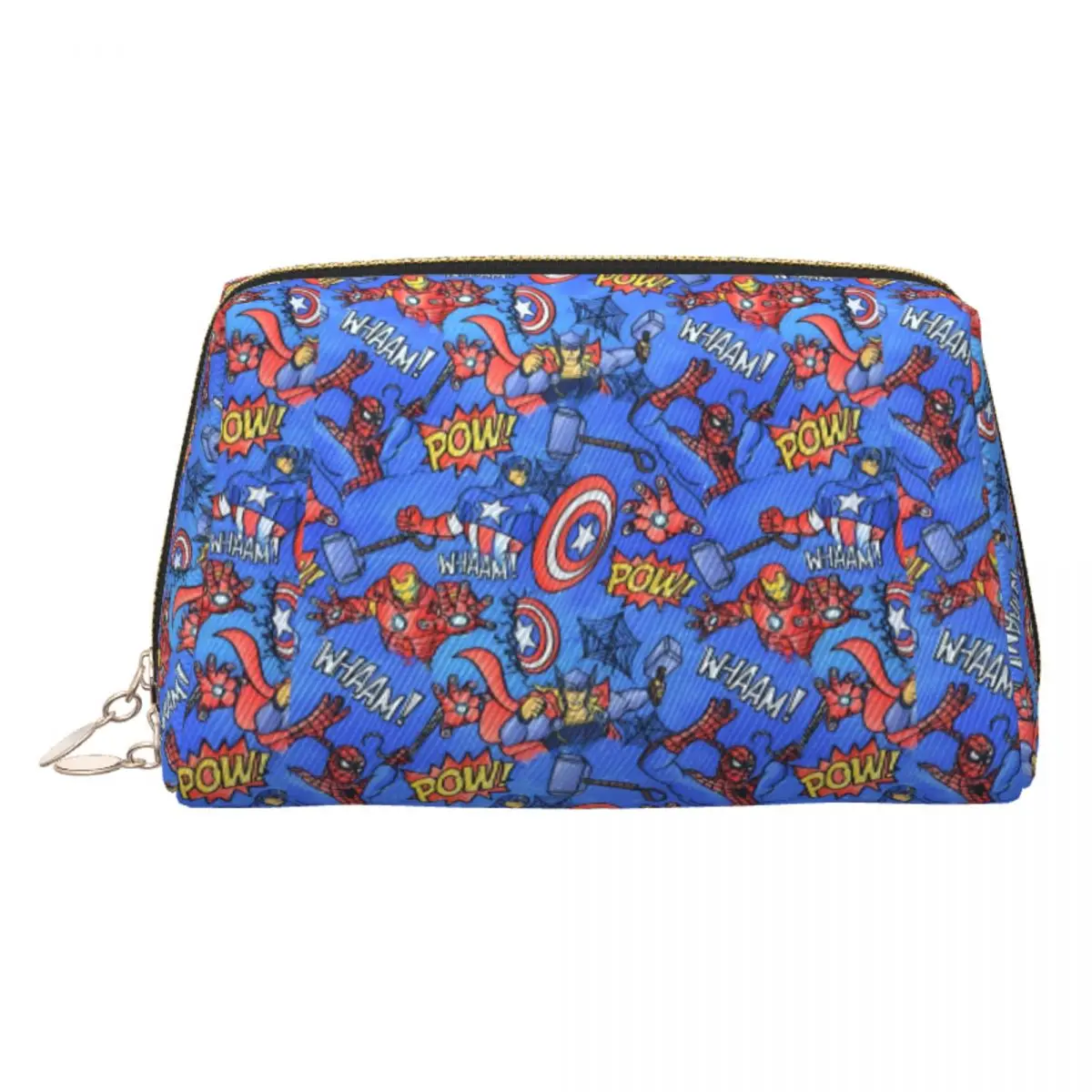

Custom Captain America Anime Travel Cosmetic Bag for Women Comic Makeup Toiletry Organizer Lady Beauty Storage Dopp Kit
