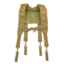 Tactical Police Suspenders for Duty Belt Harness Law Enforcement with Adjustable Strap and 4 Tool Belt Loops