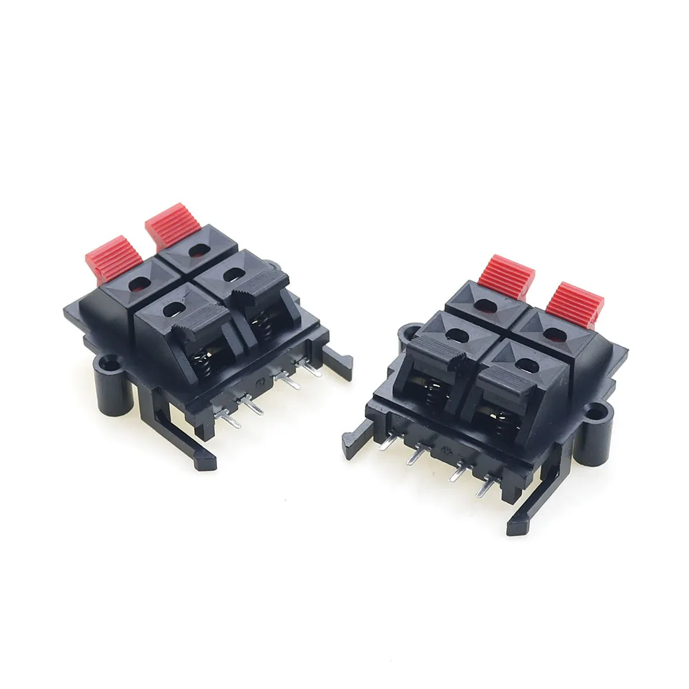 1 Piece WP4-15  Double Row 4 Positions Connector Audio Horn Wire Jack Socket WP4-15 Speaker Spring Terminal Switch Test Clip ﻿