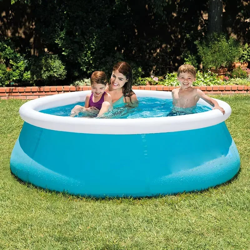 Piscina inflável de 6/8/10 pés – perfeita para crianças e adultos |   Piscina gigante de verão para entretenimento doméstico e de jardim