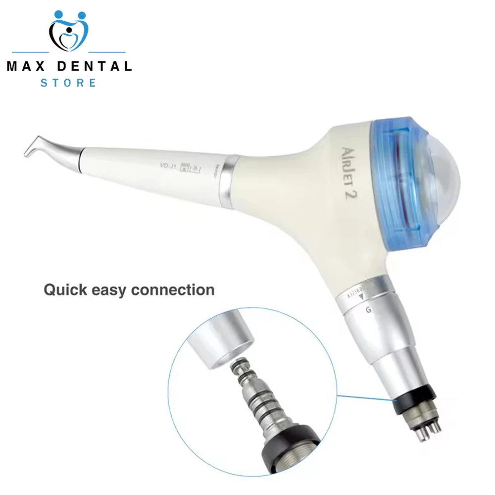 Flusso d'aria dentale Lucidatore per denti Manipolo Igiene Prophy Jet Machine AirJet 1S Scaling Sabbiatura 4 fori collegare strumenti di lucidatura