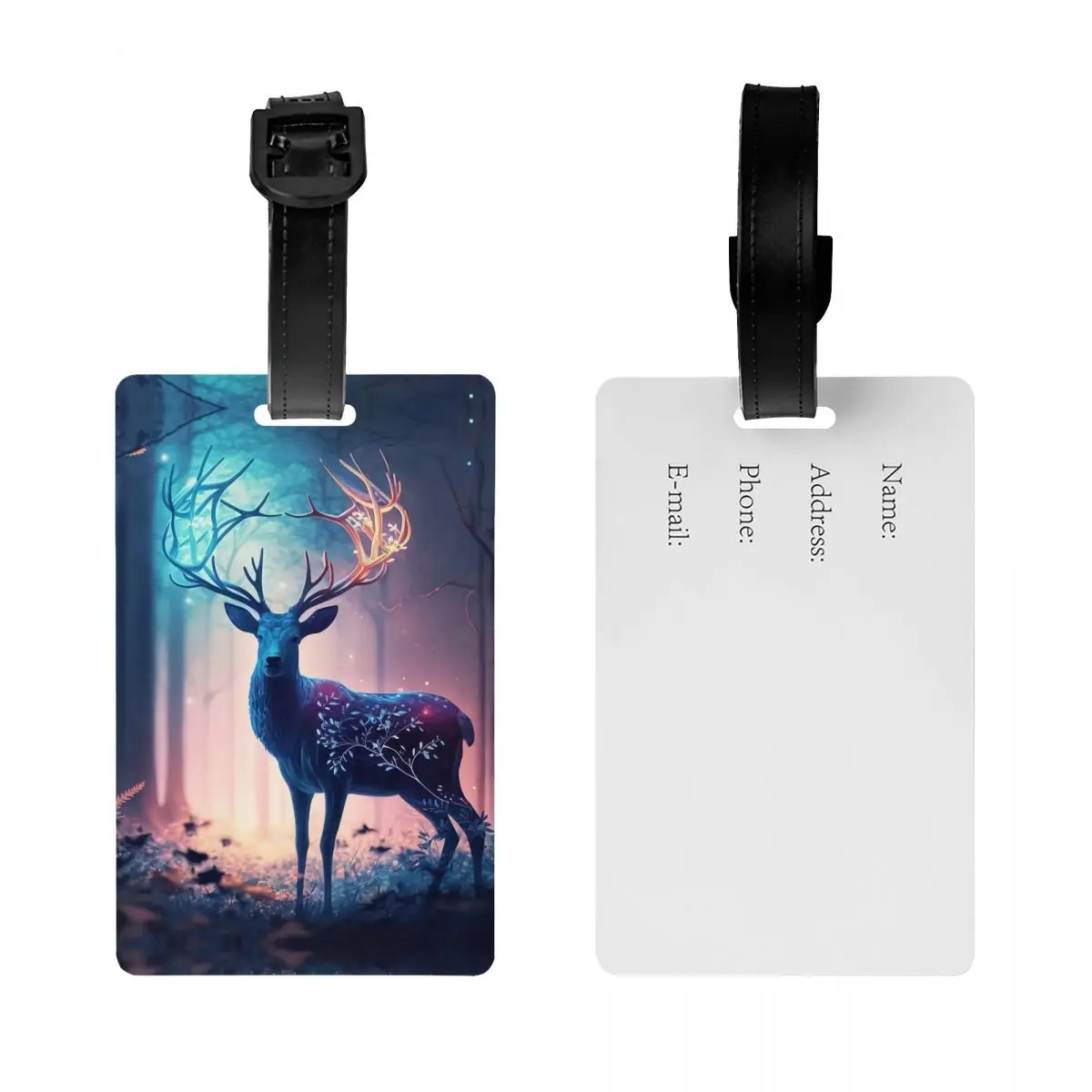 Custom Deer Fantasy Luggage Tag Custom Baggage Tags Privacy Cover ID Label