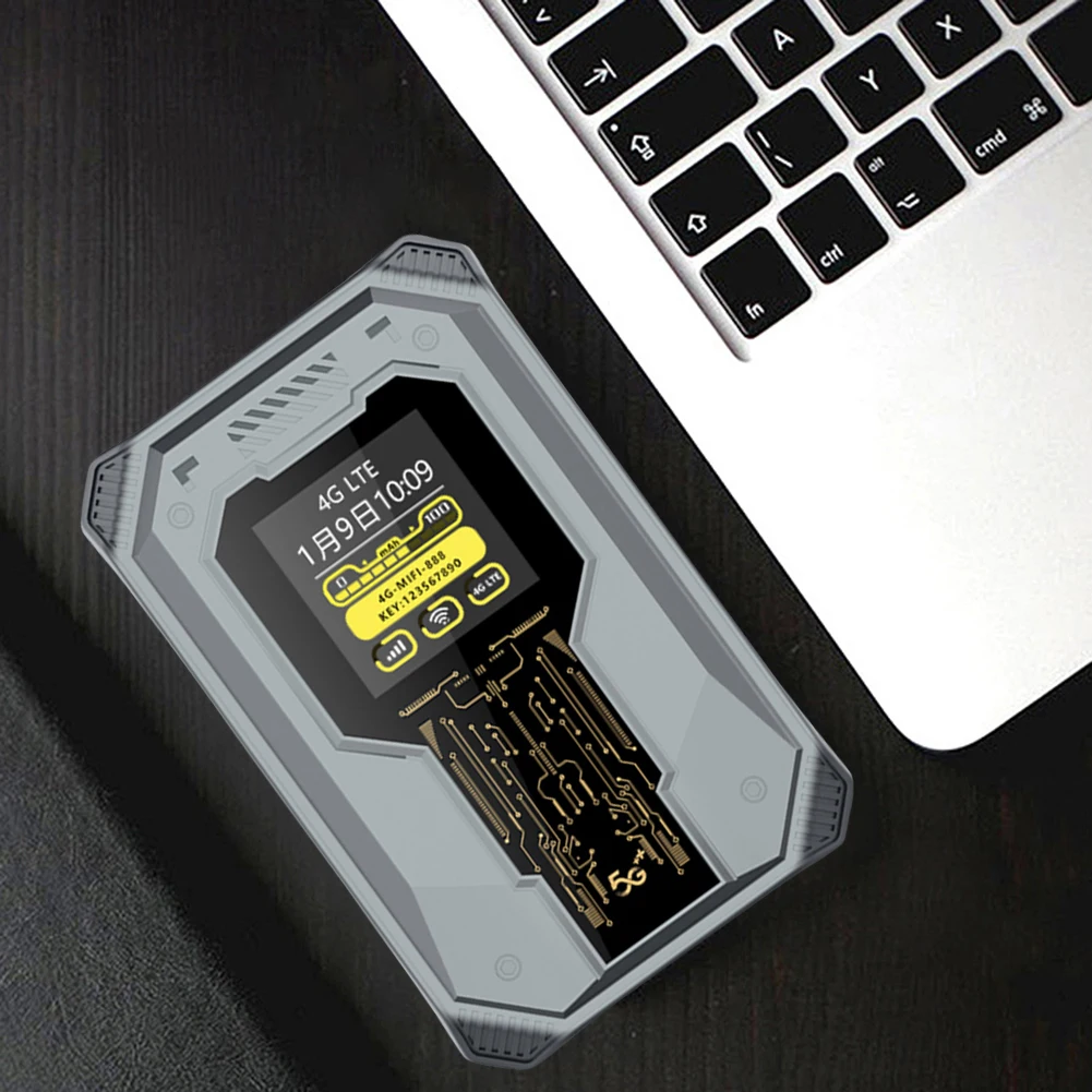 Roteador wi-fi de bolso 150mbps, tela lcd, pequeno, 4g, sem fio, recarregável, mecânico, grande capacidade, para viagens ao ar livre