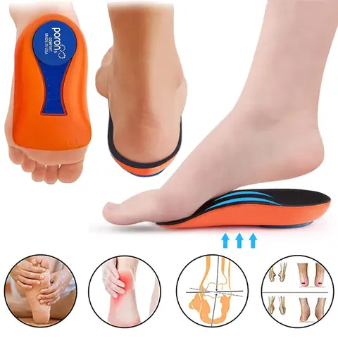 Sport Orthopedic Insoles for Man Woman Plantar Fasciitis Flat Feet Arch Support Insoles Heel Spur Inserts Orthotics for Shoes