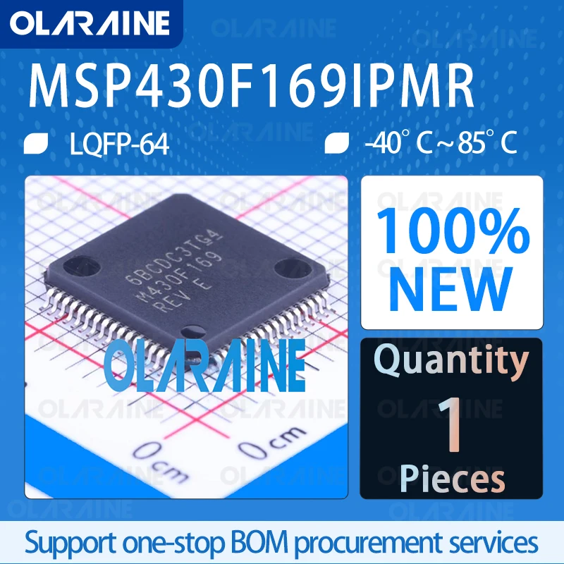 

MSP430F169IPMR LQFP-64 100%New Embedded processor 16-bit microcontroller - MCU IC chip circuit controller olaraine