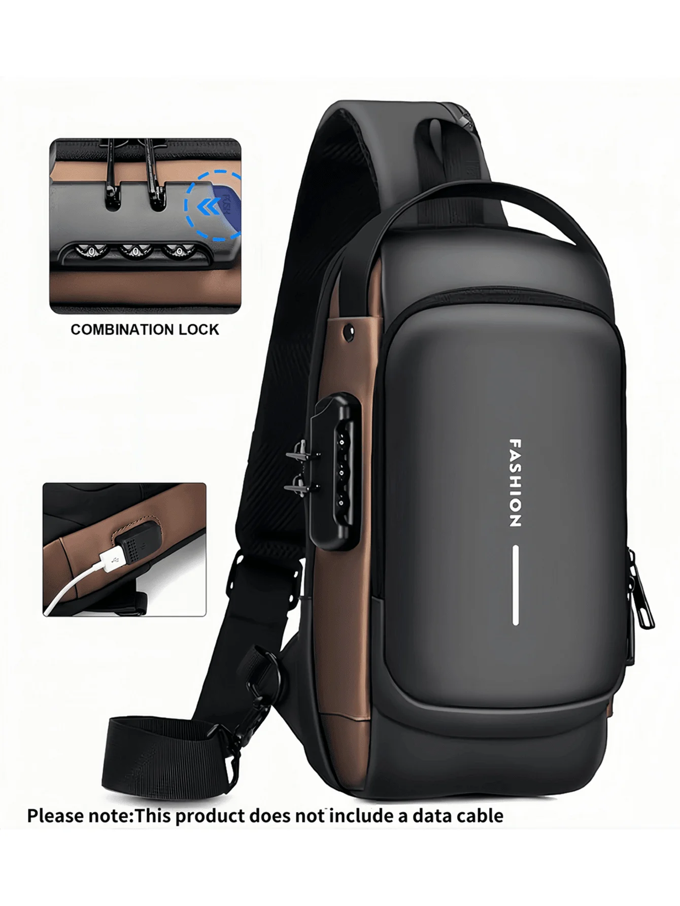

Luminous Music Man With Password Lock Oxford Texture Crossbody Chest Bag For Men - Fashion Motorcycle Sling Bag With Phone Pocket, Zippered Closure For Commuting, Motorcycle Bag - Anti-Theft Crossbody Chest Bag For Business, Casual, Sports, Travel, Should