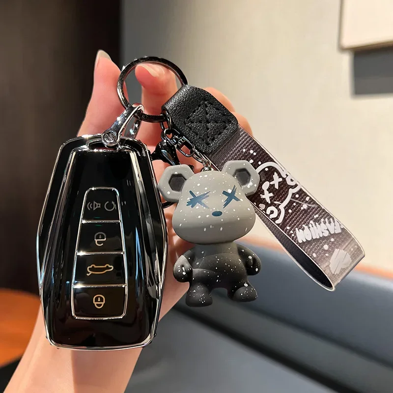 Fashion TPU Car Remote Key Case Cover Holder Shell For Geely Okavango Coolray Atlas Monjaro Tugella Emgrand GT S Proton X50 X70