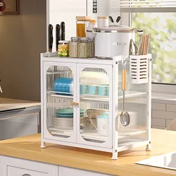 Kitchen dish storage rack, household countertop dish storage rack, multifunctional storage cabinet kitchen accessories organizer