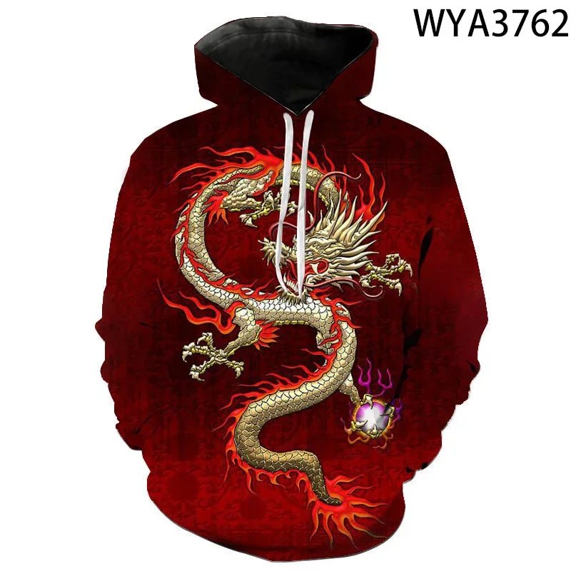 China Dragon 3D Print Hoodies Men Women Children Streetwear Sweatshirts Long Sleeve Tops Boy Girl Kids Cool Pullover