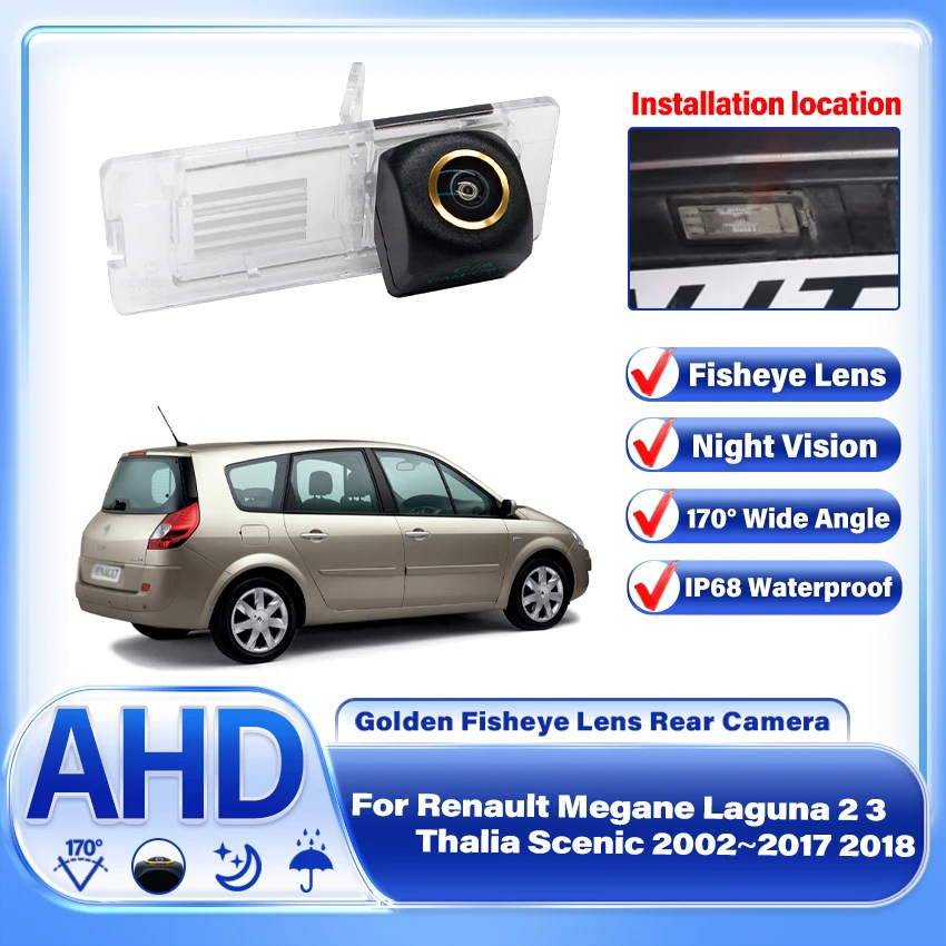 

Night Vision Reversing Rear View Camera Car Back up Camera AHD CCD Vehicle For Renault Megane Laguna 2 3 Thalia Scenic 2002~2018