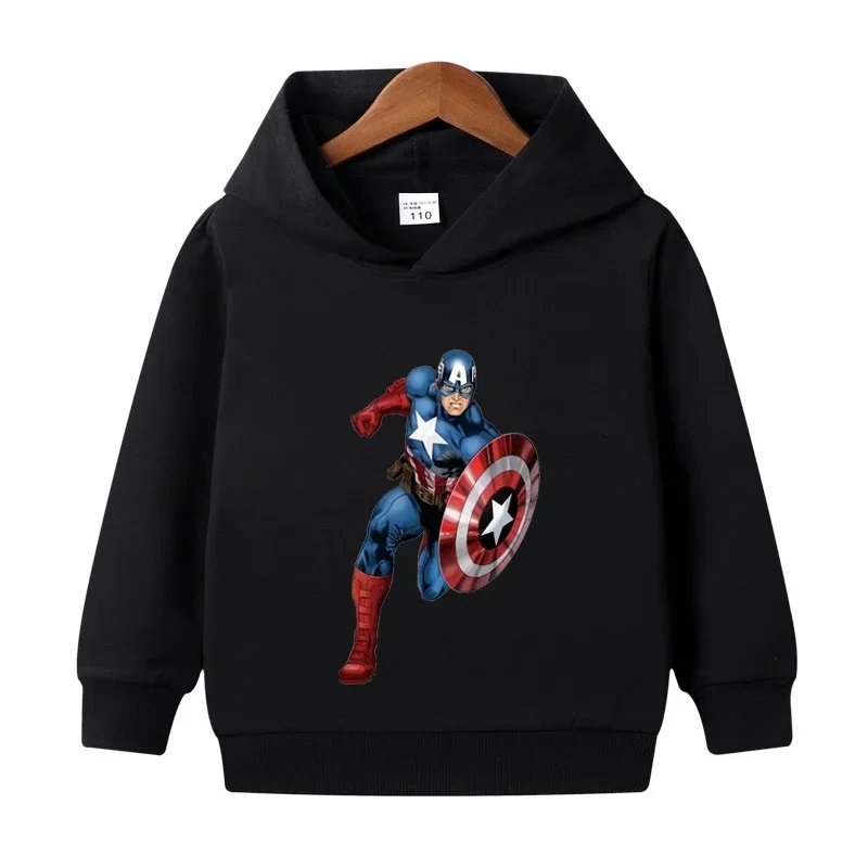 Kids Spring Autumn Spiderman Hoodies Fashion Cartoon Printing Baby Boys Clothes Boys Casual Tops Sweatshirts 2-14Years Old