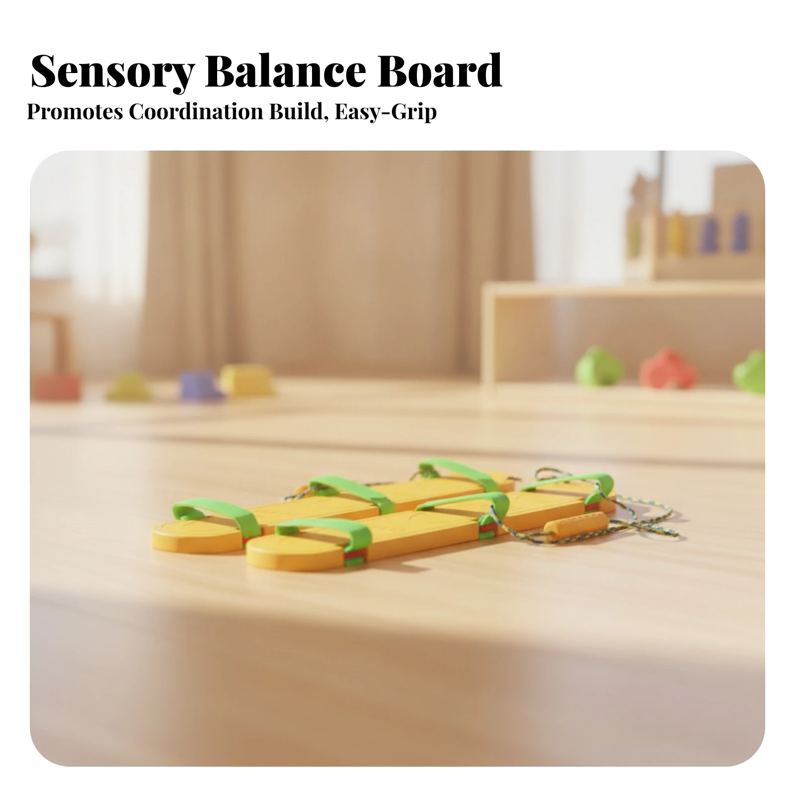 Team Play Footboard Set Child-Friendly Footboard Set with Adjustable Straps and Hand Grips Sensory-Motor Balance Balance Trainer