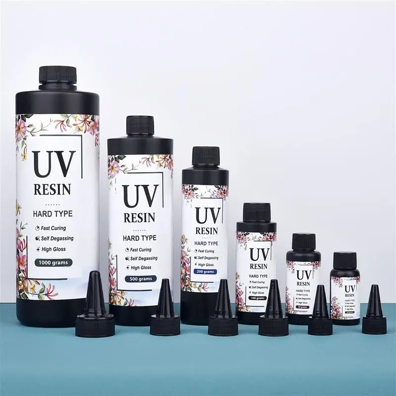 UV Resin Glue Crystal Clear Ultraviolet Curing Epoxy Resin 20-1000g High Transparency Fast Drying High Hardness For DIY Jewelry