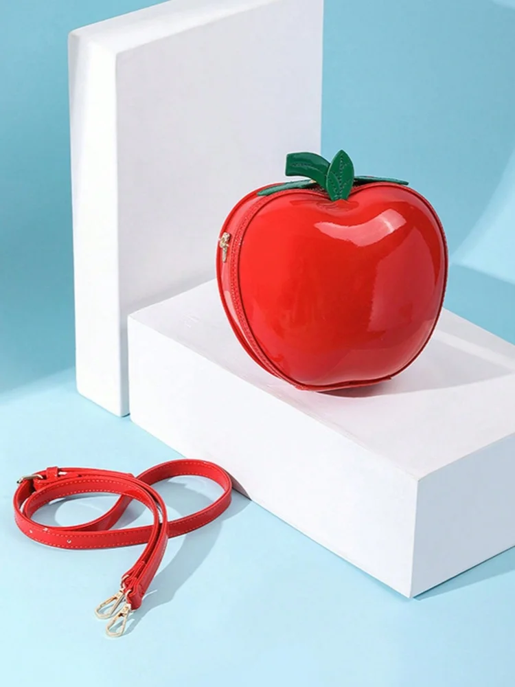 

Fashion Creative Fruit Design Shoulder Bag for Women PU Leather Box Crossbody Bag Cute Funny Purses Mobile Phone Bag