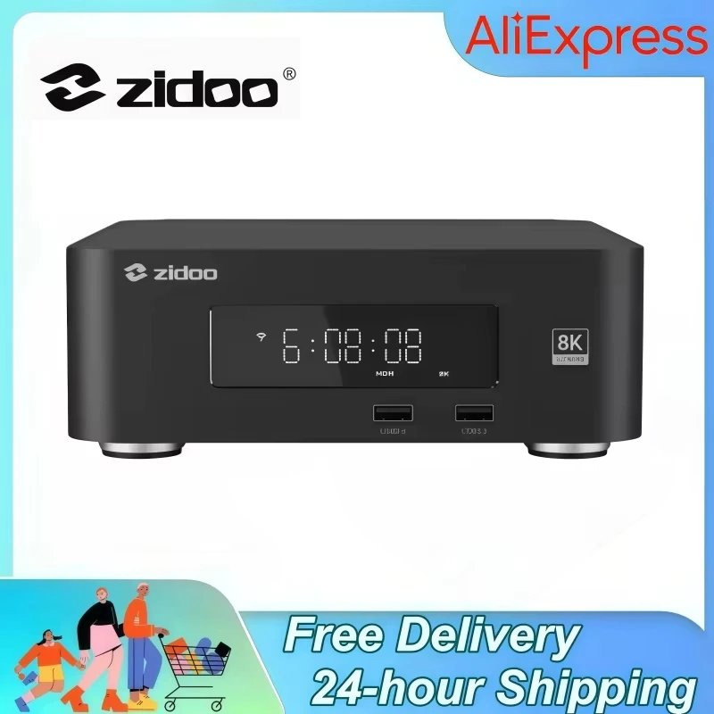 ZIDOO Z30 PRO 8K Bluetooth Control Audio Player Built-in HDD Bay High Speed WiFi and 6GB DDR + 64GB EMMC Music Player