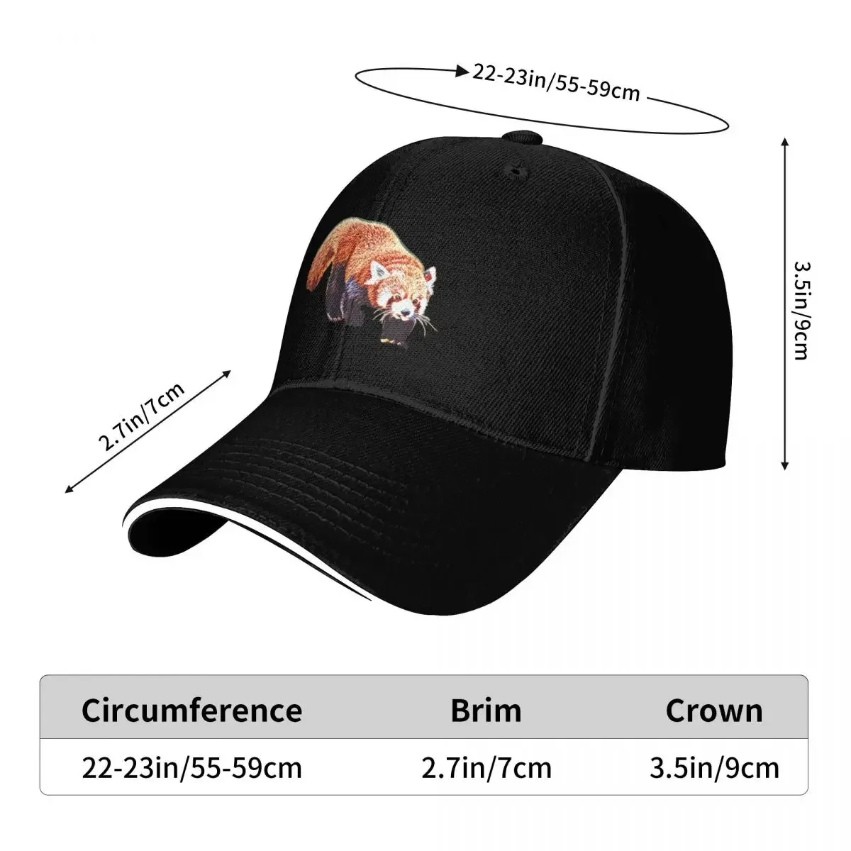 Red Panda Baseball Cap Sunscreen Anime Hat fun hats Mens Hats Women's