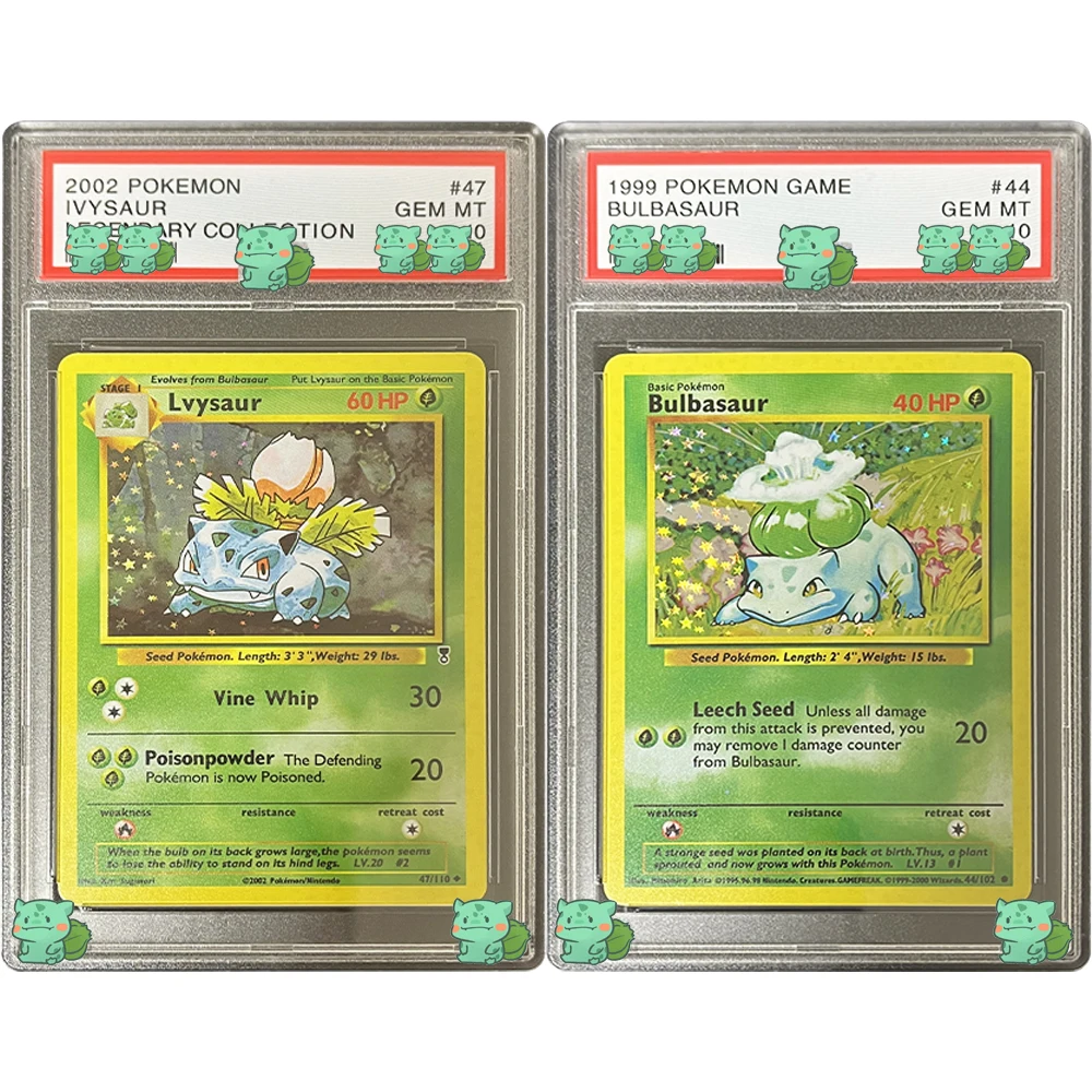 Cartoon PTCG GAME Graded Collection Card English Version 2002 IVYSAUR LEGENDARY COLLECTION #47/110 GEM MT 10 Card Flash Kid Gift