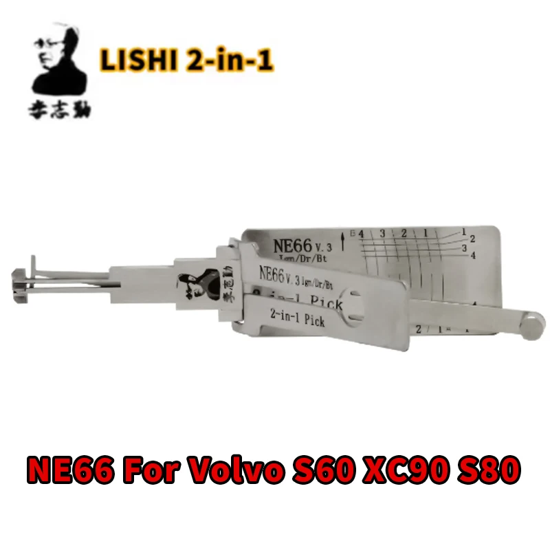 Original NE66 2in1 For Volvo S60 XC90 S80 lishi pick tool Car Door open tool Lockmiths tool