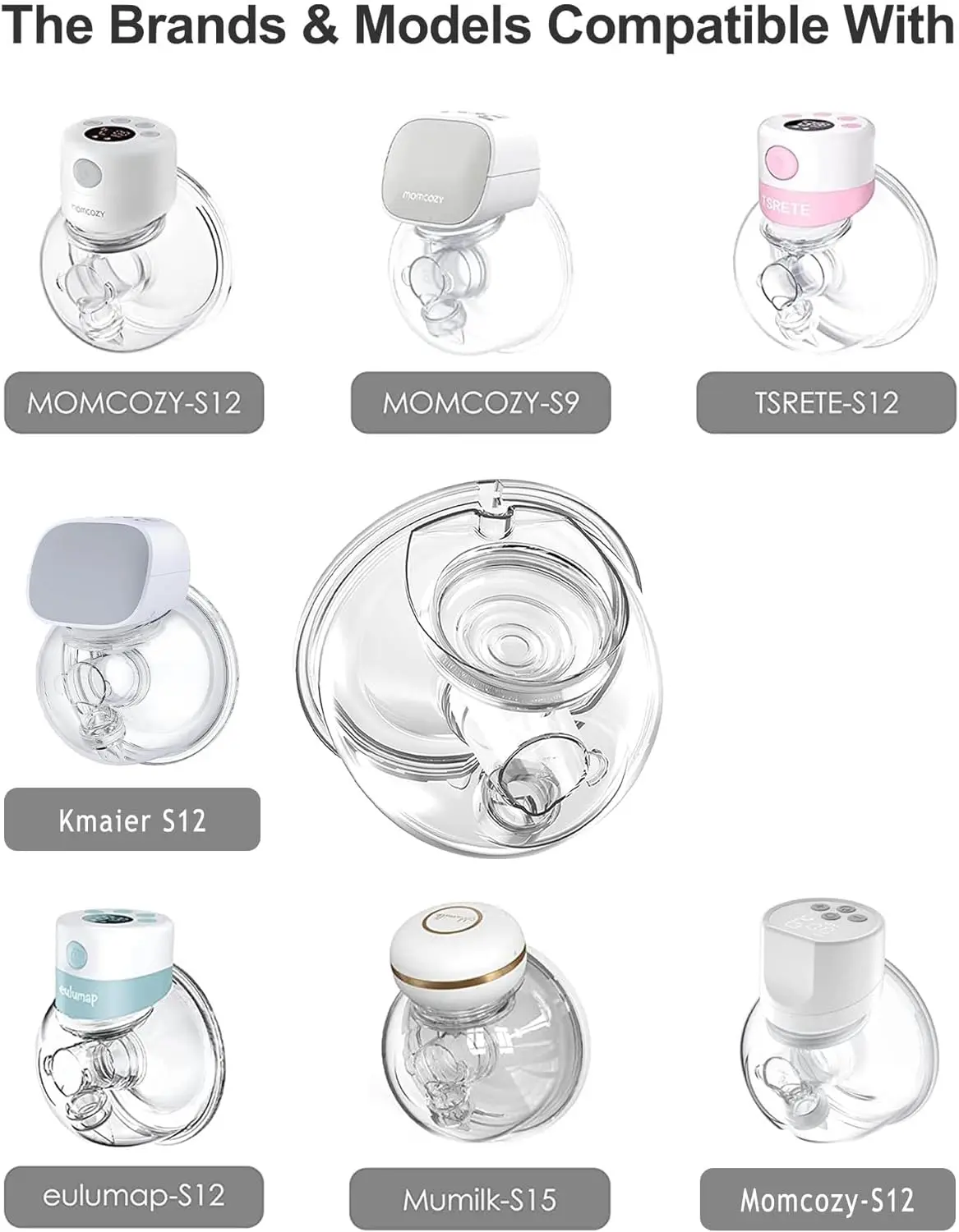 Wearable Breast Pump Replacement Parts Compatible with XIMYRA TSRETE Kmaier S12 S9 Wearable Breast Pump