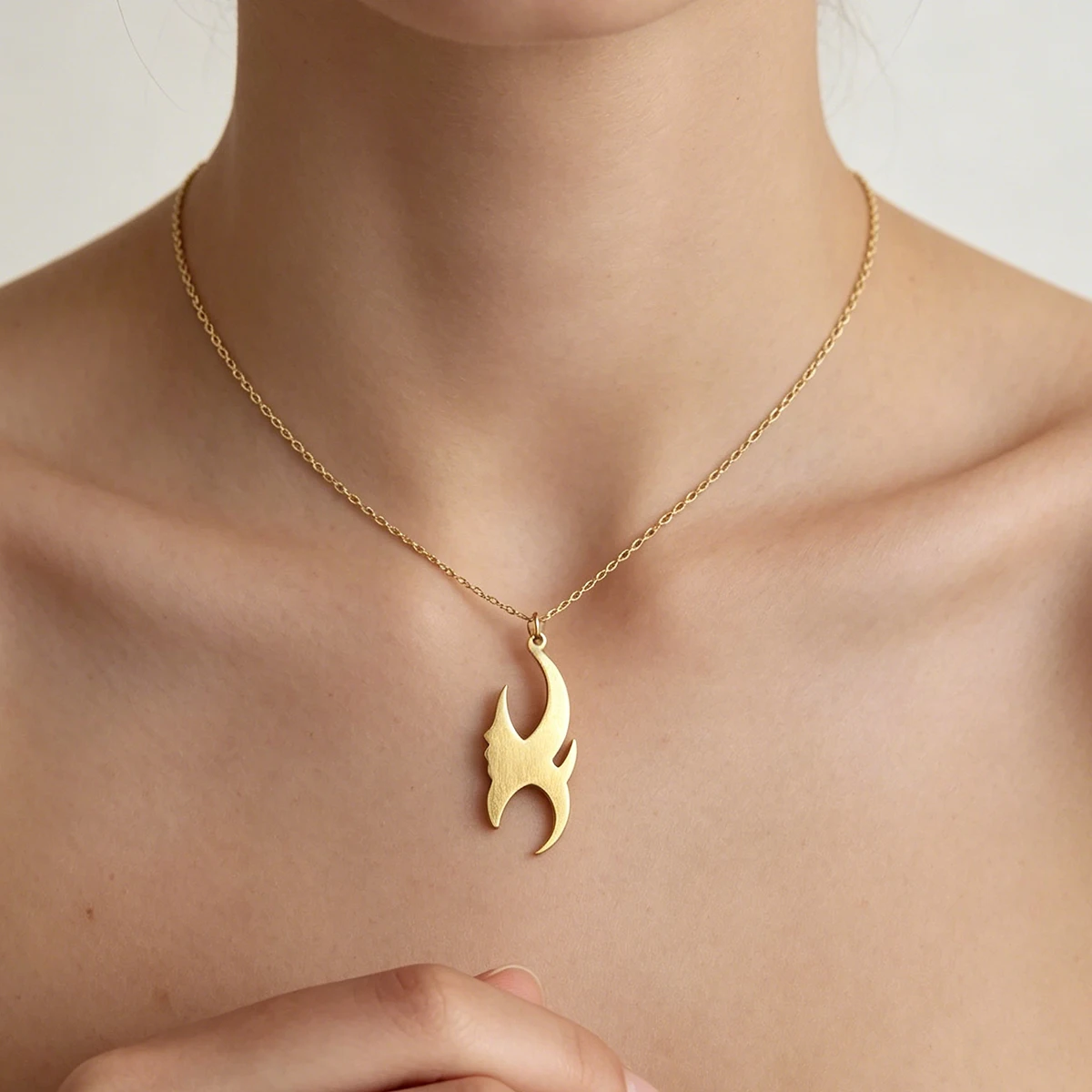 Todorova Ocean Themed Manta Ray Shape Necklace Stainless Steel Cutout Devilfish Pendant Chain Fresh Versatile Jewelry For Women