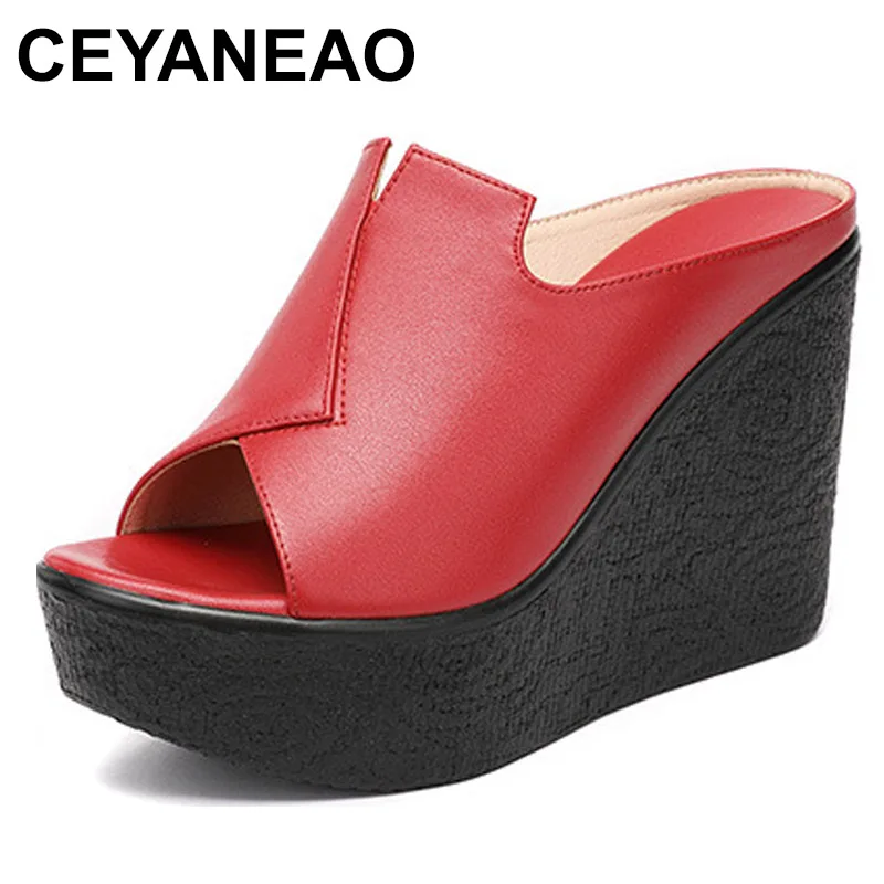 

2025 High Heel 11cm Wedges Heel Fashion Sandals For Women's Summer New Platform Large Size Open Toe Ladies Shoes