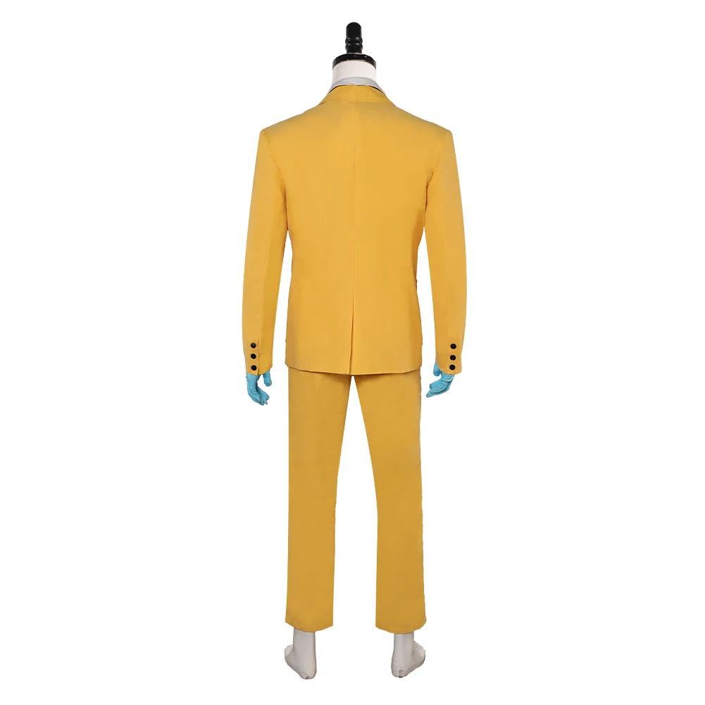 Bob Costume Cosplay TV Fantasia uomo adulto cappotto giallo pantaloni camicia cravatta travestimento abiti Halloween Carnival Roleplay Suit