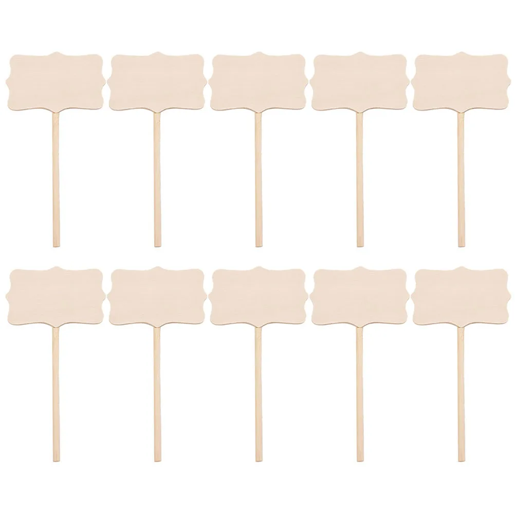 

10pcs Wood Blackboard Inserts Cake Cupcake Eco Friendly Party Toppers Special Occasions Birthday Anniversary Wooden Decor
