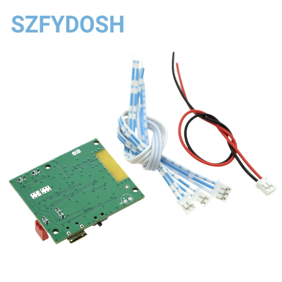 2*5 واط ستيريو بلوتوث 5.3 وحدة مكبر كهربائي 3.7 فولت 5 فولت مع شحن فك التشفير السريع #6