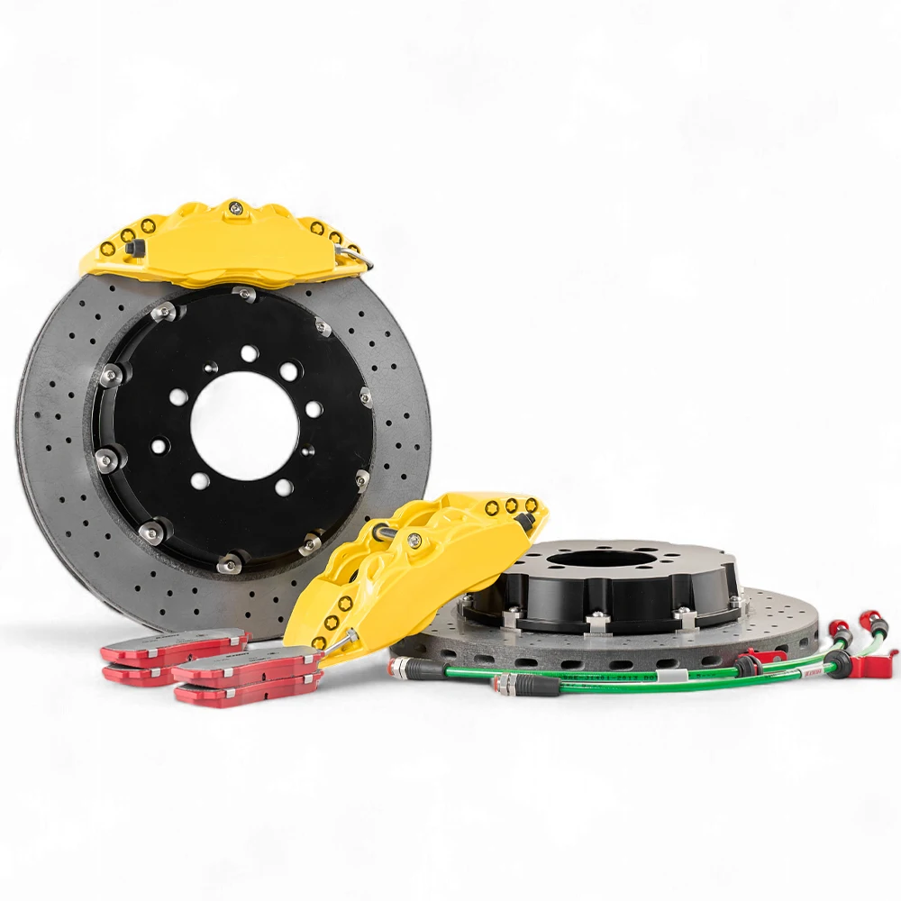 Dicase rear brake system 4 pot caliper with 330*28mm 355*28m drilled and slotted rotors for Mercedes-Benz W221