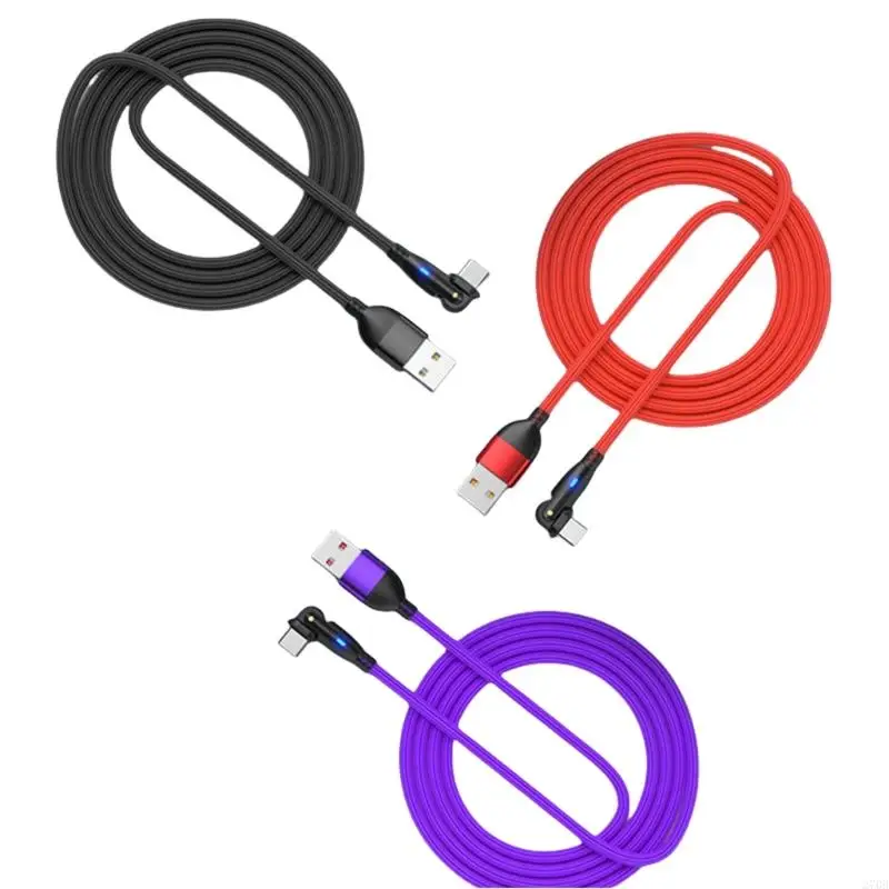 270B USB C สายชาร์จพร้อมขั้วต่อ 180 องศาสำหรับหูฟังคอนโซลเกม