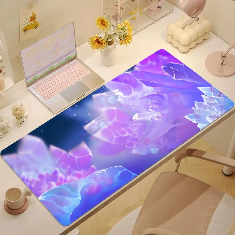 

art crystal Mouse Pad Tablet mouse Pad Laptop xl desktop mouse pad, cute HD Rainbow Gaming keyboard pad, csgo Player, 90x40