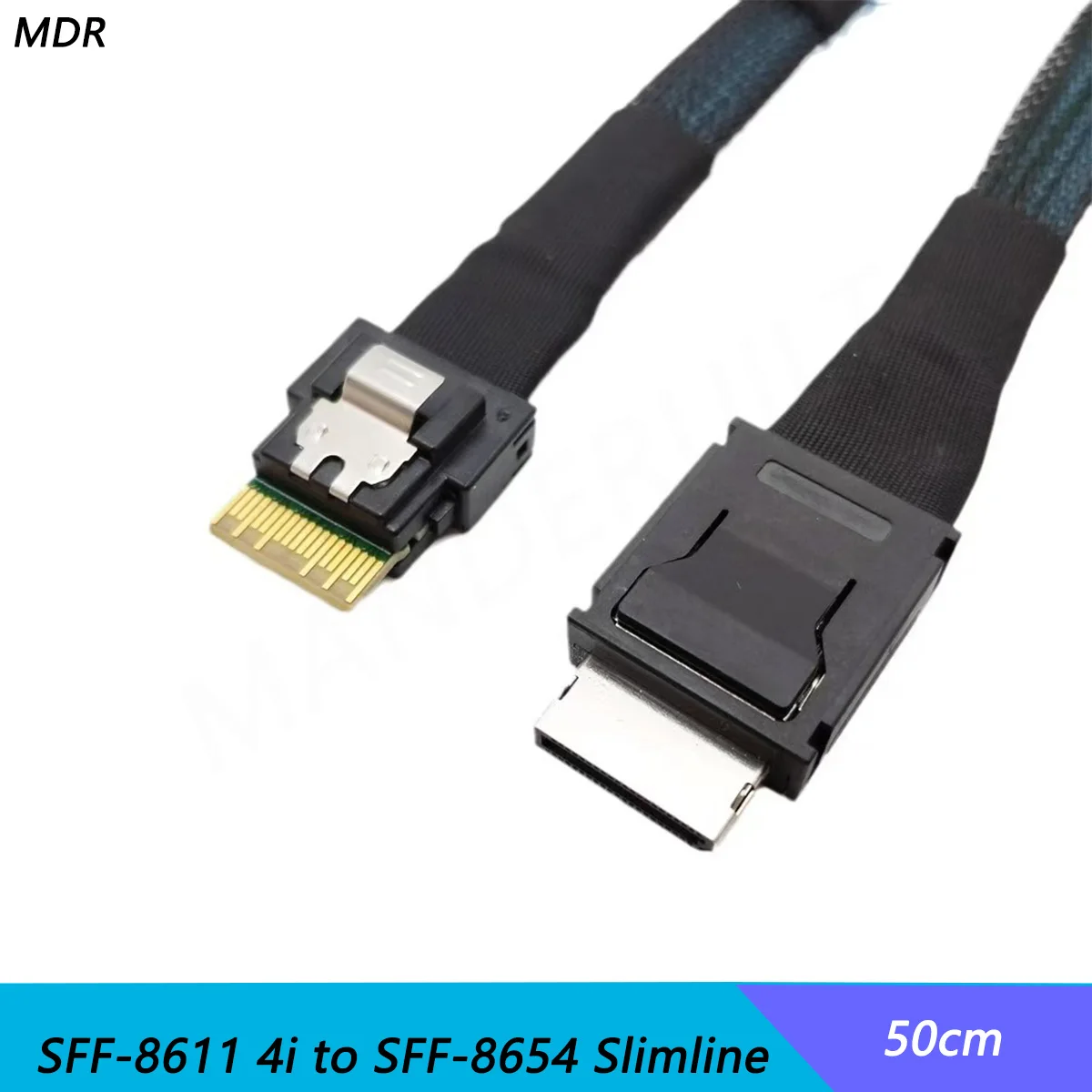 

Internal SAS Cable OcuLink PCIe PCI-Express SFF-8611 4i to SFF-8654 4i Slimline SSD Data Active Cable