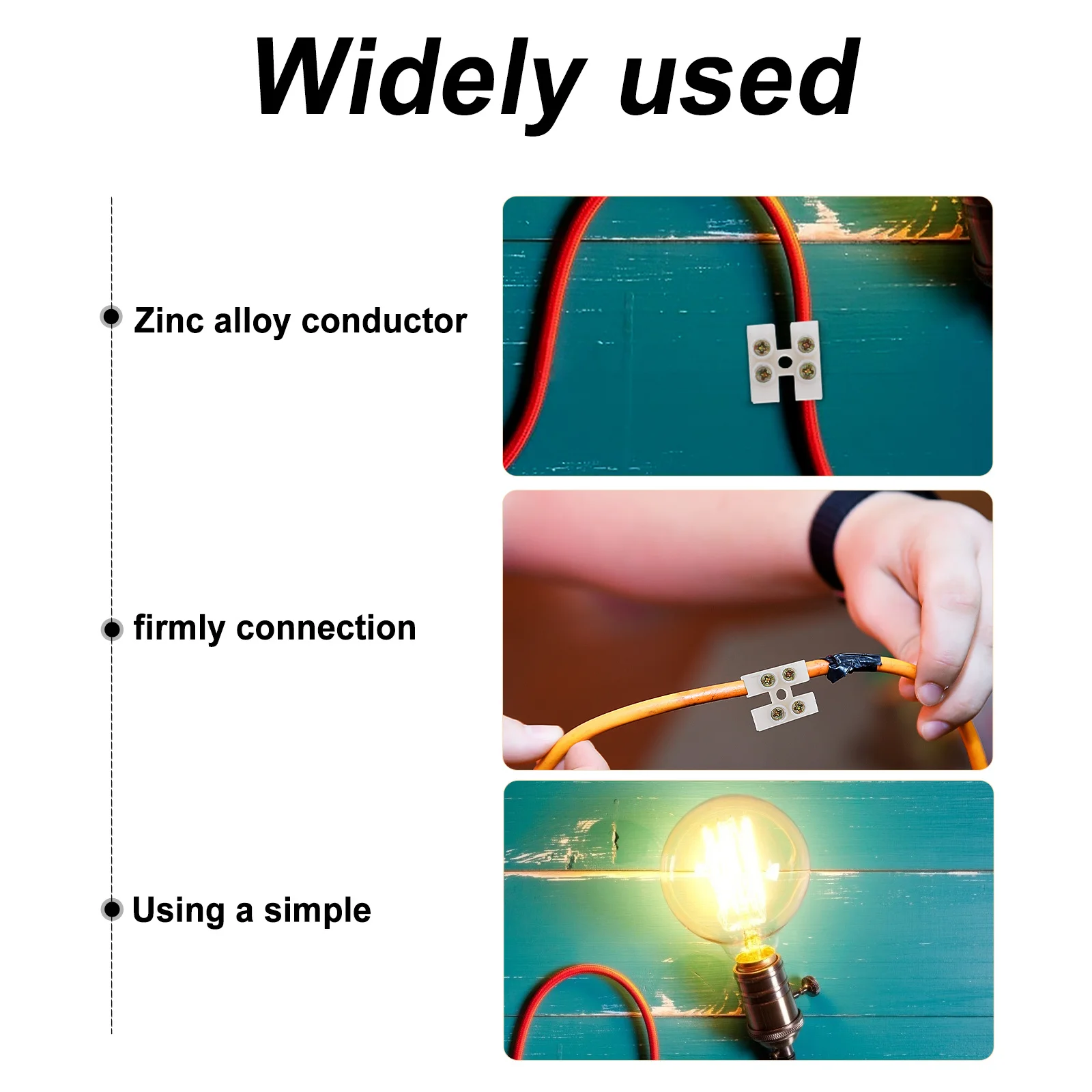 

30Pcs Screw Terminal Barrier Wire Connector Quick Connect 2 Position Terminal Block 10a for Electrical Wiring Household