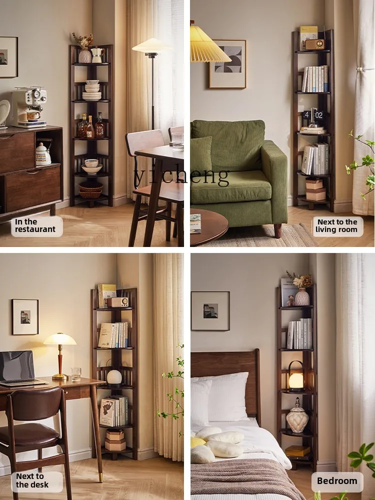 HYS floor-to-ceiling rack corner living room corner multi-layer storage wall corner triangular shelf