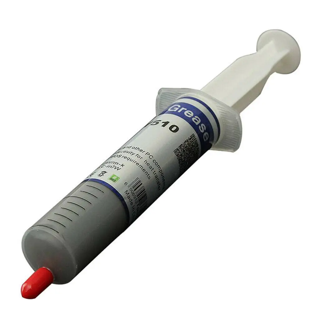 Picture 4: Thermal Interface Material Halnziye HY510 1.93W/m-k 30g Syringe Grey Compound Grease Paste CPU GPU Chipset Cooling Syringe 1-10