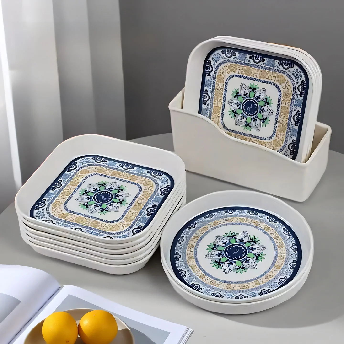 elegant-square-bone-disc-high-value-dining-table-trash-bone-plate-home-use-bone-dish-retro-chinese-style-plastic-dinnerware