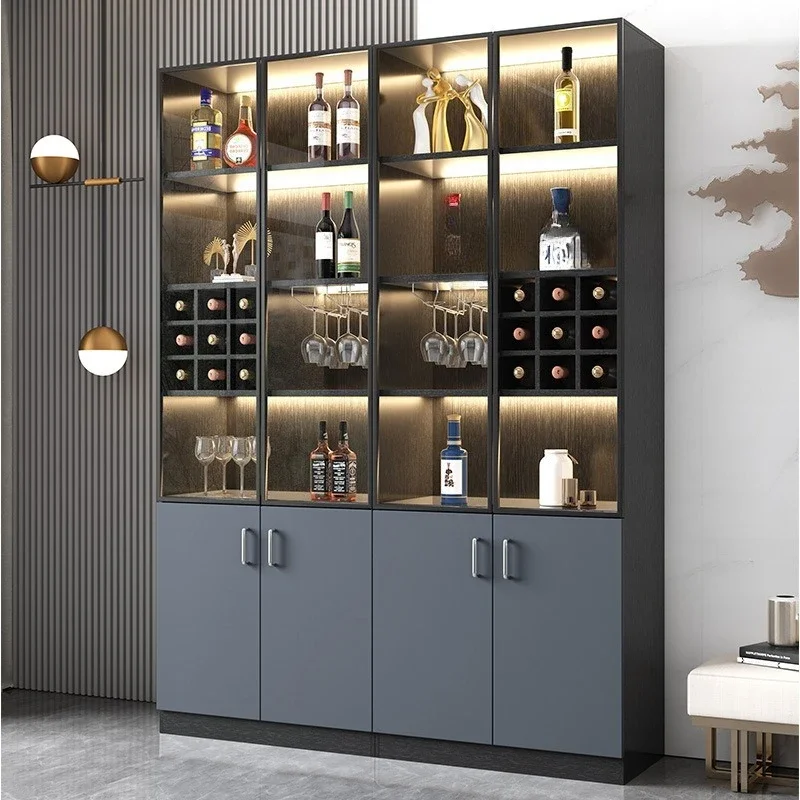 خزانة مشروبات زجاجية، غرفة معيشة على الحائط، خزانة مشروبات حديثة وبسيطة وفاخرة ببابين، جانب طعام منزلي