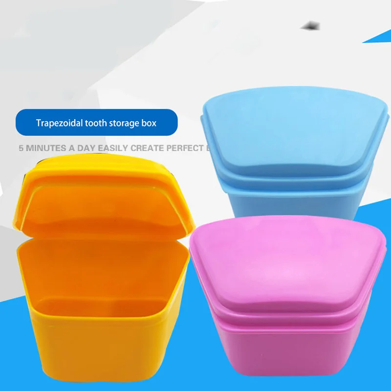 أسنان حمام صندوق تنظيف الأسنان حالة كاذبة الأسنان صندوق تخزين الحاويات علبة حفظ طقم الأسنان الأجهزة الحال بالنسبة للسفر التجنيب تنظيف