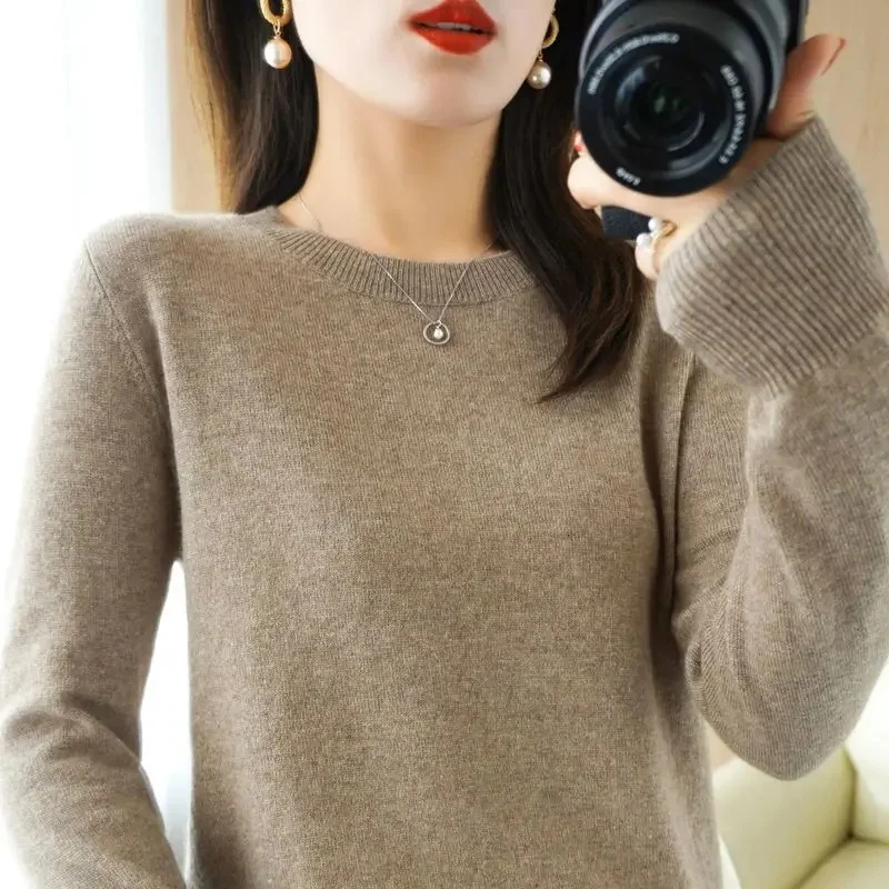 

Women Sweater Spring Autumn Long Sleeve O-neck Pullovers Warm Bottoming Shirts Korean Fashion Sweater Knitwear Jumpers