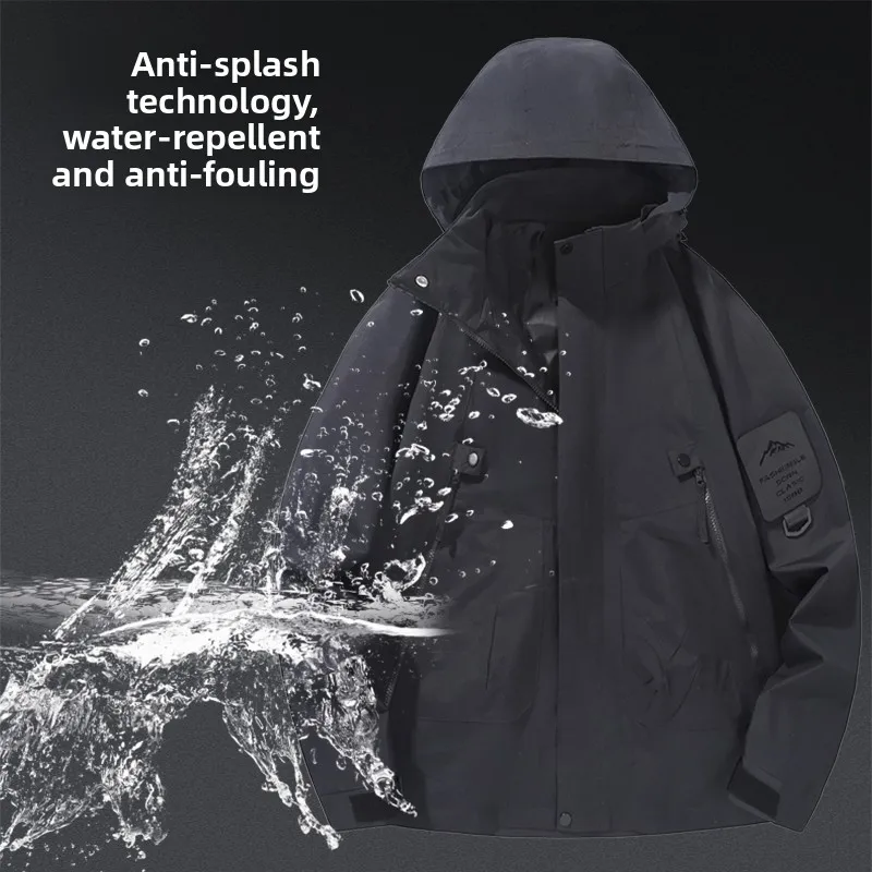 

ex Outdoor Tee-in-One Waterproof Windproof Warm Hiking Jaet Mountain Climbing Suit Spring Autumn Winter Cold Resistan...