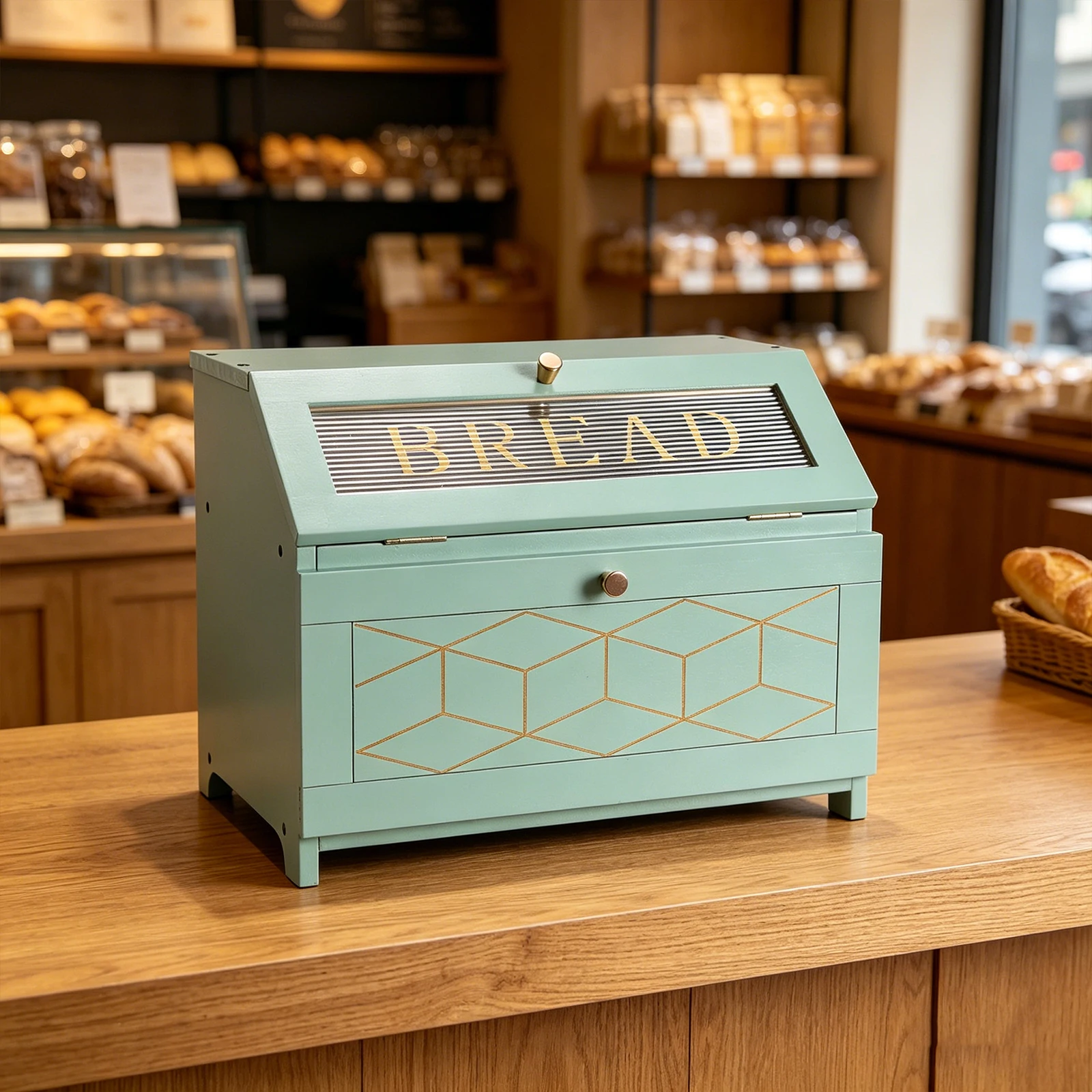 Wooden Multi Purpose Bread Storage Keeper Box