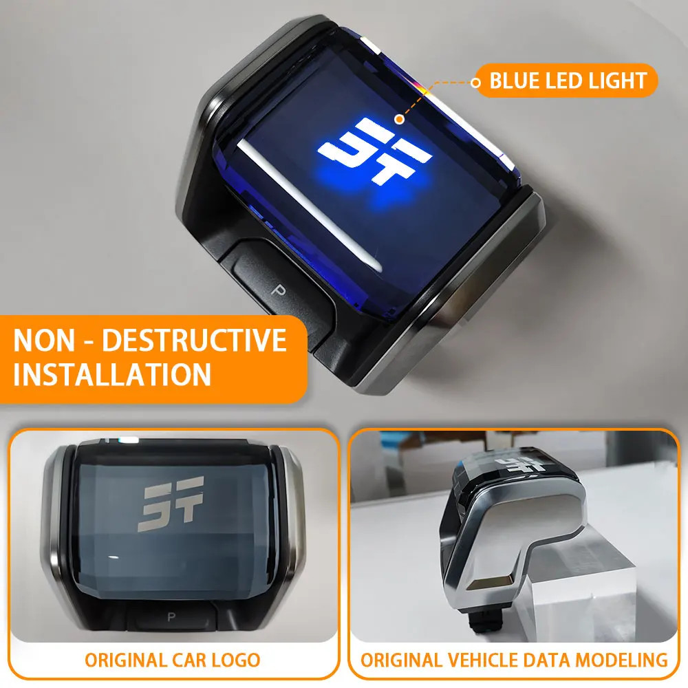 

For Chery Jetour Traveler T2 Original Crystal Gear Holder Car Crystal Handle Gear Shift Knob With Blue light Replaceable Shifter