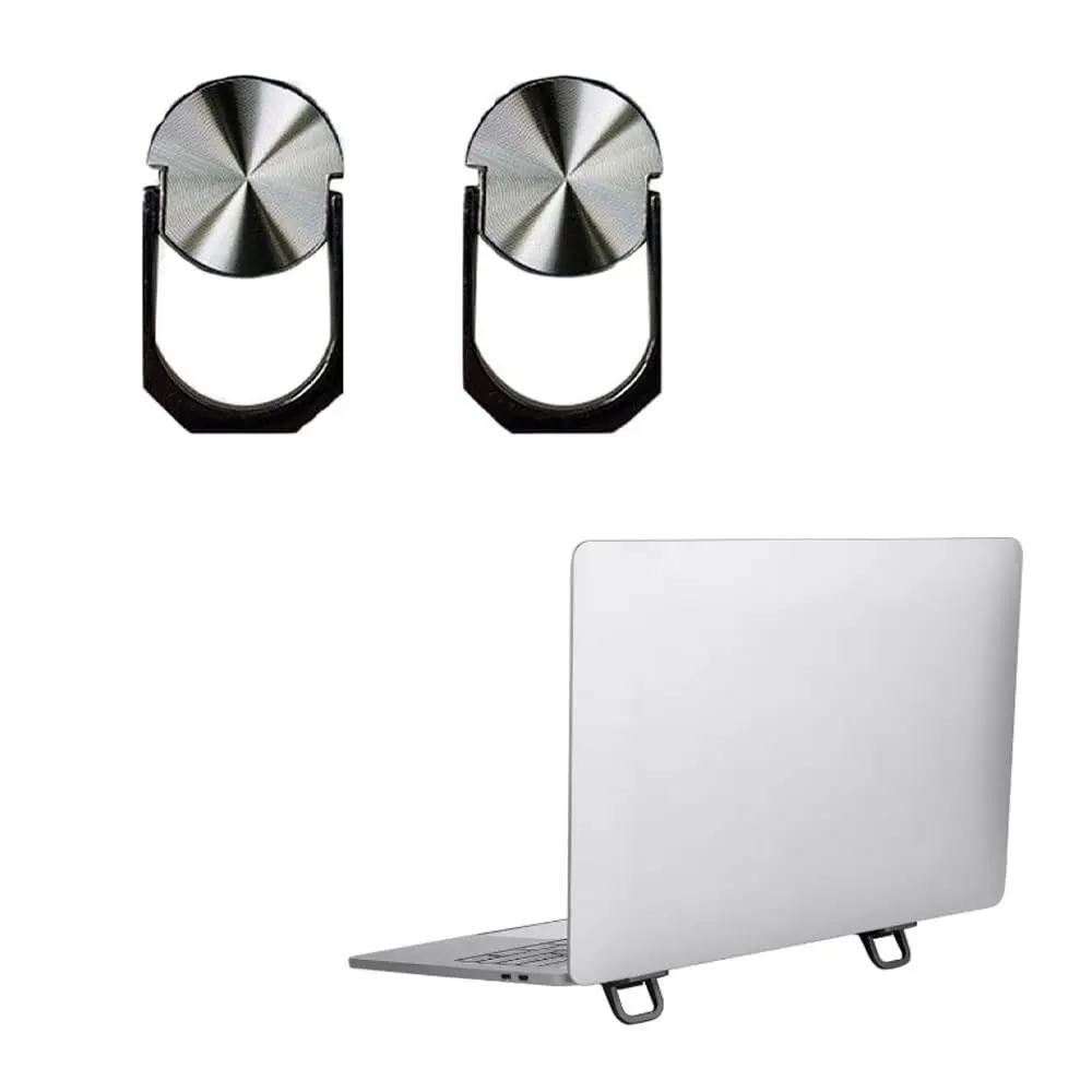 1 Pair Alloy Laptop Stand Foldable Non-slip Notebook Bracket Aluminium Alloy Invisible Laptop Support Holder