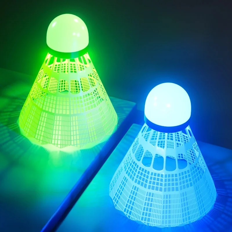 

Glowing Plastic Nylon Badminton Shuttlecock Nighttime Outdoor Windproof Super Durable Lighting Band Fluorescent Night Sports ...