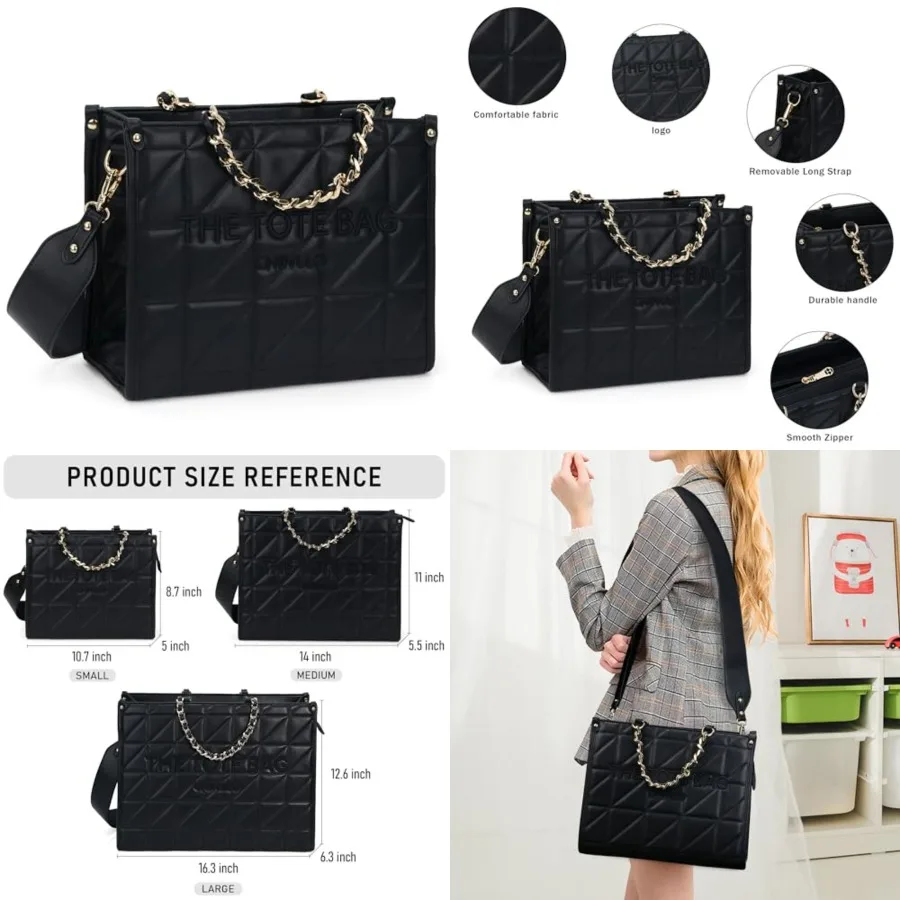 

Chinllo Tote Bag for Women Top Handle Satchel Purse and Handbags with Shoulder Strap
